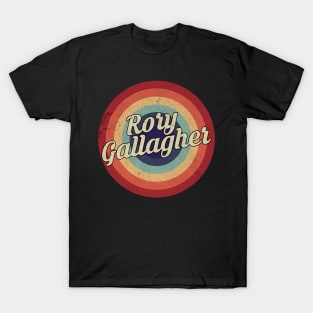 Rory Gallagher - Retro Circle Vintage T-Shirt